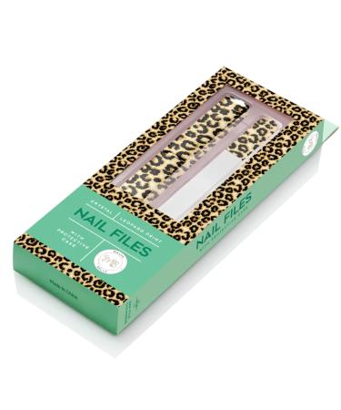 Malva Belle Best Crystal Glass Nail File Long Lasting Double Sided Tempered Glass File Professional Salon Manicure/Pedicure Filing Tool for Natural Nails - Leopard (3mm) Leopard Print 3mm