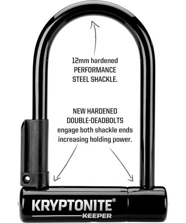 Kryptonite Keeper Mini-6 Bicycle Lock - Compact & Secure 8.3x15.2cm Black | International Shipping Available - Buy Online on SooperMarket.com