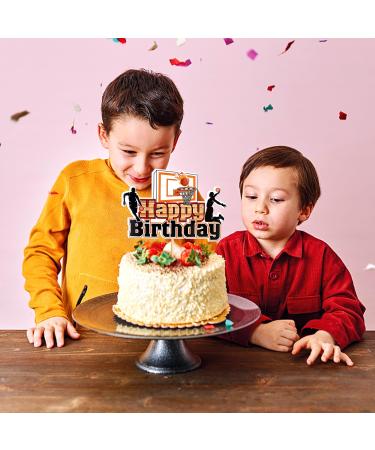 Basketball Cake Topper - Happy Birthday Shield | Sports Theme Decor for Young Girls - Buy Online on SooperMarket.com