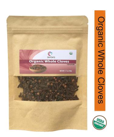 Organic Whole Cloves 1.7 oz - Premium Quality in Stand Up Resealable Pouch - Buy Online on SooperMarket.com