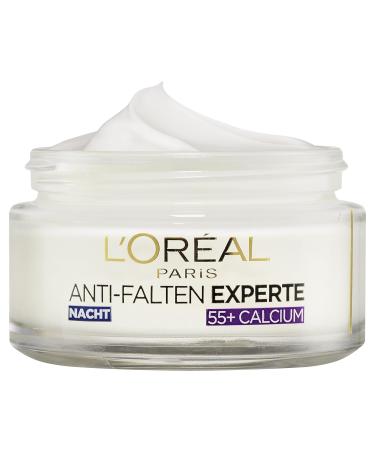 L'Or al Paris Anti-Aging Night Cream 55+ | Moisturizing Wrinkle Reducer with Calcium | 3 Pack 50 ml - International Shipping Available - Buy Online on SooperMarket.com
