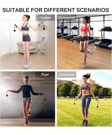 APLUGTEK Jump Rope - Adjustable Weighted Cordless Skipping Rope for Fitness - A-Red - Buy Online on SooperMarket.com