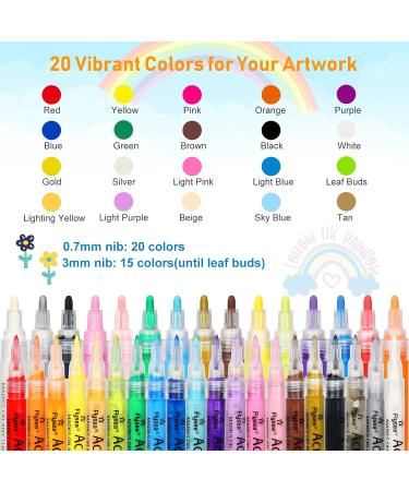 35 Premium Acrylic Paint Marker Pens - Double Pack Extra Fine & Medium Tip for Various Surfaces - Quick Dry, Non-Toxic - Buy Online on SooperMarket.com