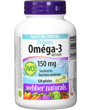 Webber Naturals Omega-3 Kids Softgel Capsules Natural Orange 120 Count (Pack of 1) - Buy Online on SooperMarket.com