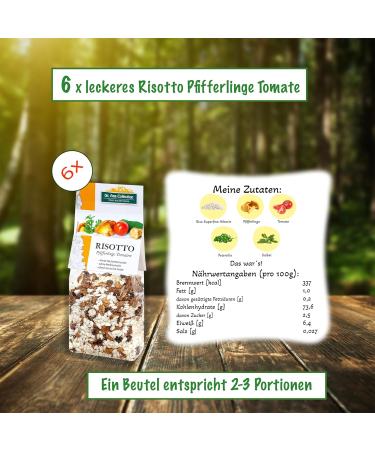 Dr. Ana Collection Italian Risotto with Chanterelles & Tomatoes | Vegan Additive-Free Ready Mix | 6-Pack of Authentic Arborio Rice (6 x 200g) - Buy Online on SooperMarket.com