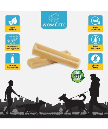 WoW Bites Premium Crauma Cheese for Dogs - Healthy Yak Cheese Dog Treats Long Kauspass & Cheese Bones (M 3 Pack) - Natural & Tasty Chews for All Breeds - Buy Online on SooperMarket.com