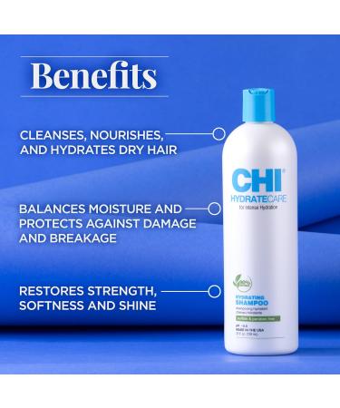 CHI HydrateCare Hydrating Shampoo - Sulfate Free Paraben Free Cruelty Free | 25 Oz for Balanced Hair Moisture & Damage Protection - Buy Online on SooperMarket.com