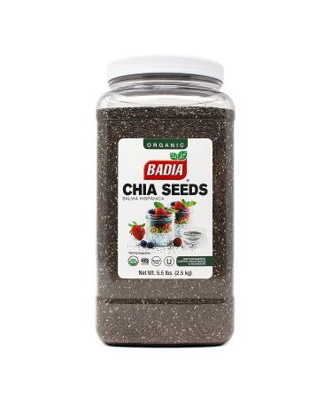 Badia Organic Chia Seed 5.5 lb (2 Pack) - Premium Quality Superfood - Buy Online on SooperMarket.com