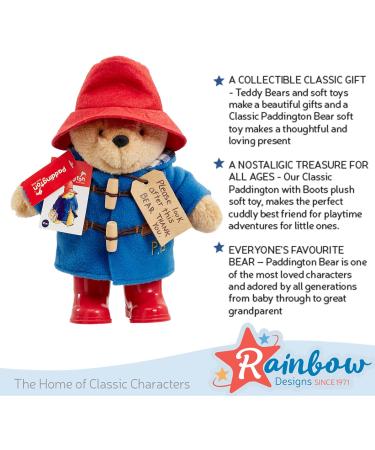 Classic Paddington Bear Plush - 25cm Standing Character with Duffle Coat, Bush Hat & Boots - Buy Online on SooperMarket.com