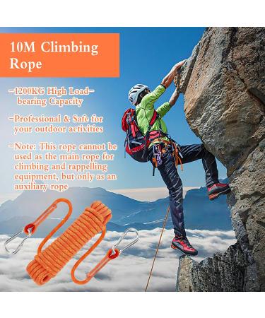 Buy 10mm Nylon Climbing Rope - Outdoor Security & Rescue Rope for Height Work | Fire Rescue & Abseiling Use - Durable Red Static Rope - Buy Online on SooperMarket.com