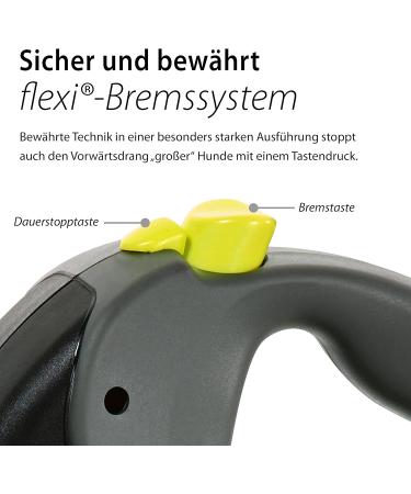 Buy Flexi Giant Professional L Dog Leash 10m - For Dogs Up to 50kg | Black/Neon Yellow - International Shipping Available - Buy Online on SooperMarket.com