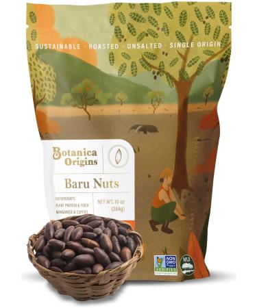 Botanica Baru Nuts, 10 oz | Roasted | Wild | Unsalted | Non-GMO | Vegan, Keto and Paleo Friendly
