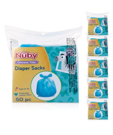 Nuby Diaper Disposable Bags, Fresh Baby Powder Scent,50 Count(pack of 6) 300 Count (Pack of 1)