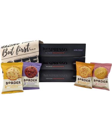 Nespresso Vertuo Coffee Capsules Decaffeinated Selection - Altissio Fortado & Melozio Decaffeinato 3 Boxes (30 Pods) Bundled with Border Biscuits & Giftable Tote Bag - Buy Online on SooperMarket.com