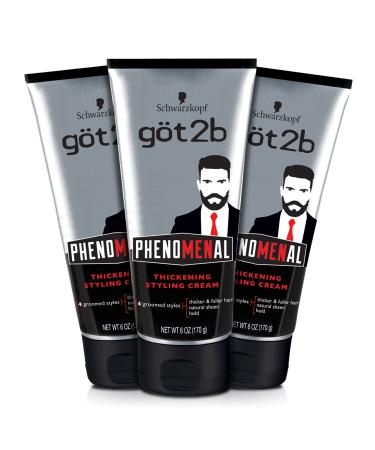 Got2b Phenomenal Thickening Hair Styling Cream 6 Ounce 3 Count