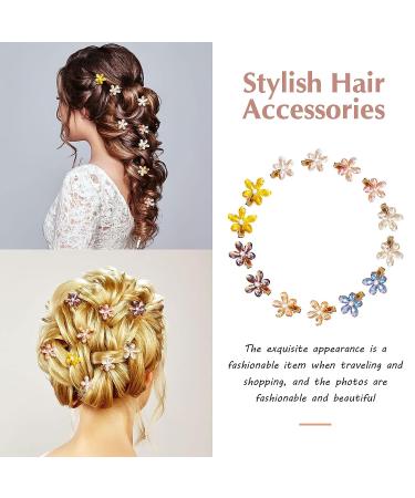 21-Piece Simple Colors Flower Crystal Hair Clips Set for Women and Girls - Mini Crystal Barrettes and Hairpins - Hair Accessories - Buy Online on SooperMarket.com