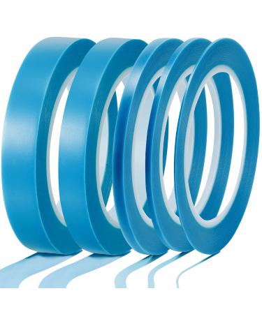 5 Rolls of Vinyl Tape Masking Tape Masking Tape Automotive Car Auto Paint for Curves  High Temperature Vinyl Low Tack 1/16 Inch  1/8 Inch  1/4 Inch  1/2 Inch  3/4 Inch