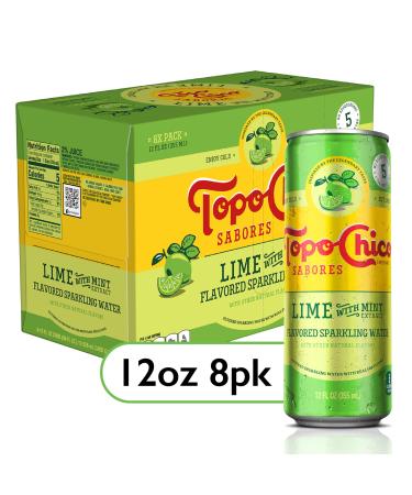 Topo Chico Sabores Lime with Mint Extract 12oz 8pk