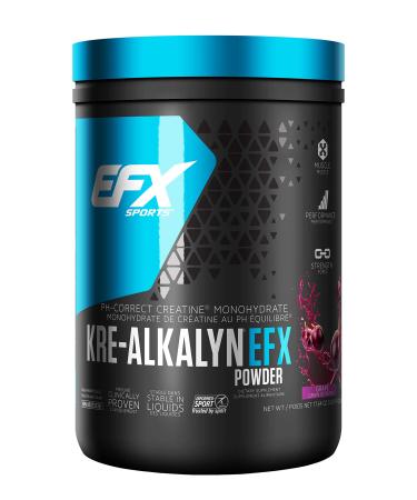 EFX Sports Kre-Alkalyn Powder 500g PH-Correct Creatine Monohydrate | Multi-Patented Formula Gain Strength Build Muscle & Enhance Performance Grape 500 gram Grape 500 g (Pack of 1)