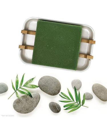 Hemlock Park Genovese Basil Shea Butter Bar Soap | Handcrafted in USA | Moisturizing Formula with Coconut Oil & Olive Oil | 1 Bar - Buy Online on SooperMarket.com