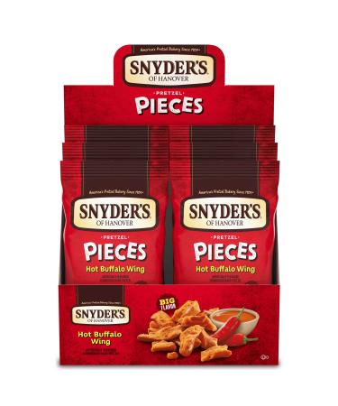 Snyder's of Hanover Pretzel Pieces, Hot Buffalo Wing, 3.25 Ounce, (Pack of 6) Buffalo-Wing