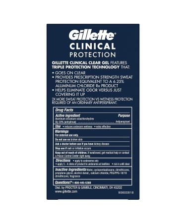 Gillette Clinical Strength Men's Antiperspirant Deodorant - Cool Wave Scent - Clear Gel - 1.6 oz - Buy Online on SooperMarket.com