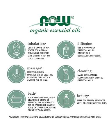 Now Foods Organic Lemon Essential Oil - 1 fl oz (30 ml) - Pure & Natural Aromatherapy - Buy Online on SooperMarket.com
