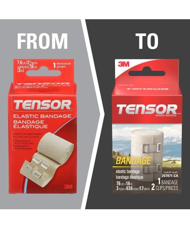 Tensor Elastic Bandage Wrap 3-Inch Beige with Clips 3 in - Buy Online on SooperMarket.com