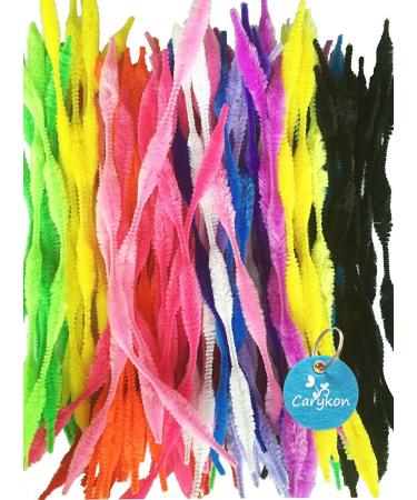 Caryko Fuzzy Bump Chenille Stems Pipe Cleaners Pack of 100 (Mix) Multi