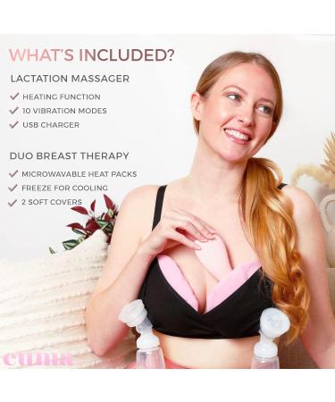 Breast Massager for New Moms - Vibrating Lactation Massager with Heat & Therapy Pads for Clogged Duct Relief Mastitis & Engorgement - Essential Breastfeeding Tool in Pink - Buy Online on SooperMarket.com