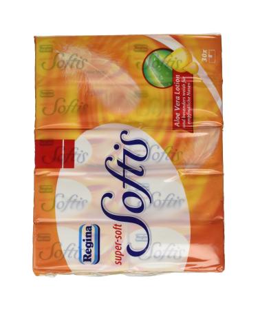 Regina Softis handkerchiefs super-soft with aloe vera lotion 4-ply 30 pieces