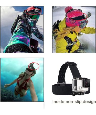 TEKCAM Action Camera Head Mount Strap for Gopro Hero/AKASO/Dragon Touch - Adjustable Head Belt for Hands-Free Recording - Buy Online on SooperMarket.com