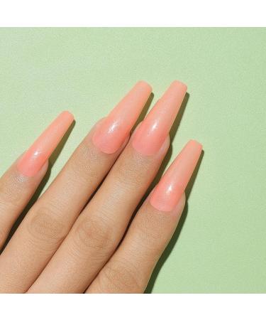 AIMEILI Peach Glitter Shimmery Gel Nail Polish 10ml - Soak Off UV LED Nail Lamp Gel Polish for Sparkly Natural Nail Art - Buy Online on SooperMarket.com