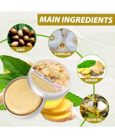 Ginger Hair Regrowth Shampoo Bar - Organic Anti Hair Loss Formula | Pack of 5 Bars - Buy Online on SooperMarket.com