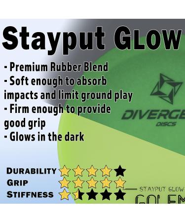 Divergent Discs Alpas StayPut Glow Putt & Approach Disc - Glow in The Dark Night Round Disc - Buy Online on SooperMarket.com