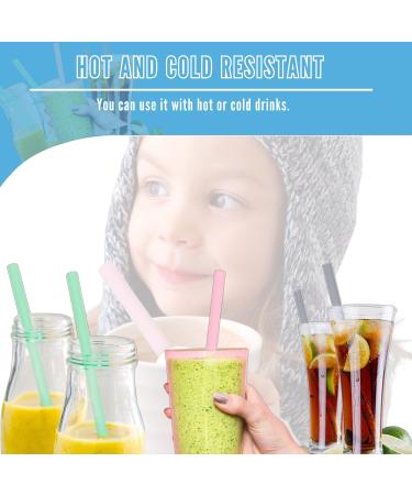 12-pcs Reusable Silicone Drinking Straws with 4 Carrying Bags and 2 Cleaning Brushes - BPA-Free Eco-Friendly Durable Suitable for Hot and Cold Drinks and Ideal for Kids Travel and Parties | L'S - Buy Online on SooperMarket.com