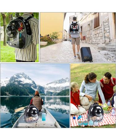 Portable Bird Carrier Travel Cage - Lightweight Breathable Bag with Feeder Cups and Toys for Parrots, Guinea Pigs, Rats - Black - Buy Online on SooperMarket.com