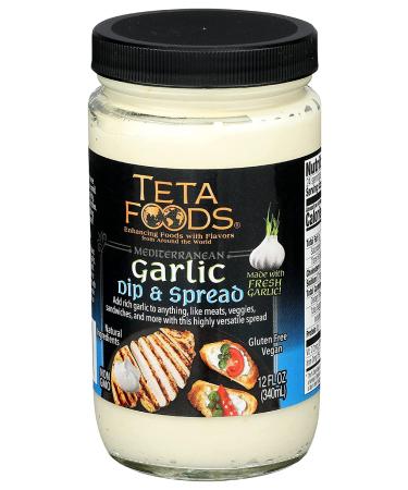 Mediterranean Garlic Dip & Spread 12 oz (1) 12 Ounce (Pack of 1) - Buy Online on SooperMarket.com