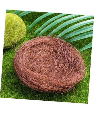 Unomor 12th Simulated Bird Nest - Decorative Easter Egg Nest for Outdoor & Tree Decoration | Mini Hemp Silk Birds 12x12cm Coffee - Buy Online on SooperMarket.com