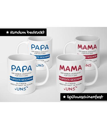 Mama Papa Gift Set - Christmas Gifts for Parents | Ceramic Cups & Spoon - Perfect Mama Papa Gift Ideas (330ml) - Buy Online on SooperMarket.com