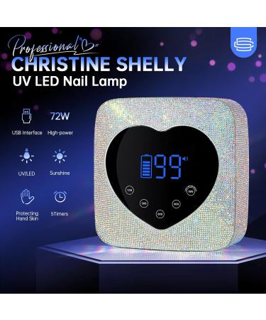 Buy UV LED Nail Lamp 72W - Rechargeable Sparkly Wireless Nail Dryer with 5 Timer Settings | Quick Dry Gel Polish Curing Light for Salon & Home - A-white - Buy Online on SooperMarket.com