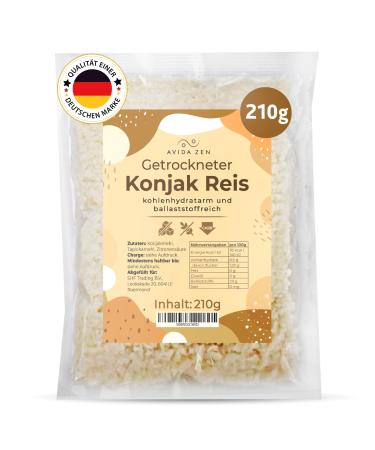 Konjak rice zero rice carbohydrate shirataki rice low in calories konjak rice dried 210g fiber kingdom keto friendly conjak rice gluten -free and vegan konjac rice little calories 1 x 210g