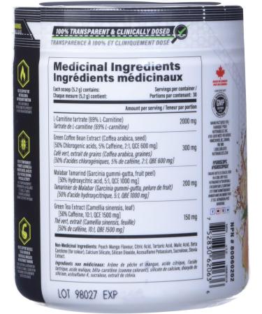 Nutrabolics Carnibolic Low Stim Fat Burner Peach Mango 150 g - Buy Online on SooperMarket.com