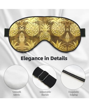 SSIMOO Gold Pineapple Eye Mask - Soft Breathable Sleep Patch for Women | Perfect for Travel & Relaxation - Buy Online on SooperMarket.com
