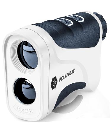 PEAKPULSE Golf Laser Rangefinder for Golf & Hunting Range Finder Gift, Distance Finder with Slope Mode, Flag Pole Locking VibrationFast Focus System White and Black 6 Pro Slope Version