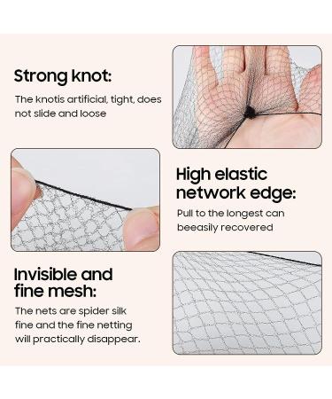 50 Pcs Invisible Hair Nets for Buns - 20 Inches Elastic Edge Mesh Bun Set with Bobby Pins - Hair Donuts for Ballet & Kitchen - Brown - Buy Online on SooperMarket.com