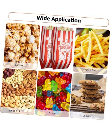 MAGICLULU 200 Pcs Packing Bag Candy Bags Popcorn Containers Paper Treats Bolsitas Popcorn Favor Bags Popcorn Bags for Party Birthday Party Favors Coated Paper Micro-wave Oven Marshmallow - Buy Online on SooperMarket.com