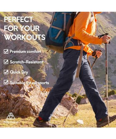 Haimont Men's Lightweight Hiking Stretch Pants | Quick Dry Nylon, UPF50 & Water Resistant, Zipper Pockets | Odyssey Grey X-Large - Buy Online on SooperMarket.com