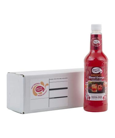Master of Mixes Blood Orange Margarita Drink Mix, Ready To Use, 1 Liter Bottle (33.8 Fl Oz), Individually Boxed Pack of 1