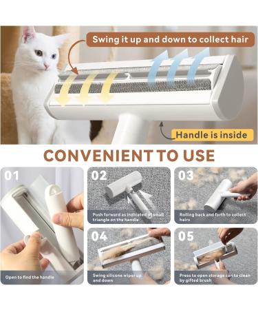 Baytion Pet Hair Remover Roller - Self-Cleaning Brush for Dogs & Cats - Easy Fur Removal from Furniture, Car Seats, Rugs & More - Buy Online on SooperMarket.com